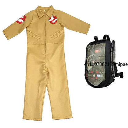 NEW GhostBusters Halloween Costumes Cosplay For Men Adult Women Ghost Busters Jumpsuits with Proton Pack Carnival Suits Clothes