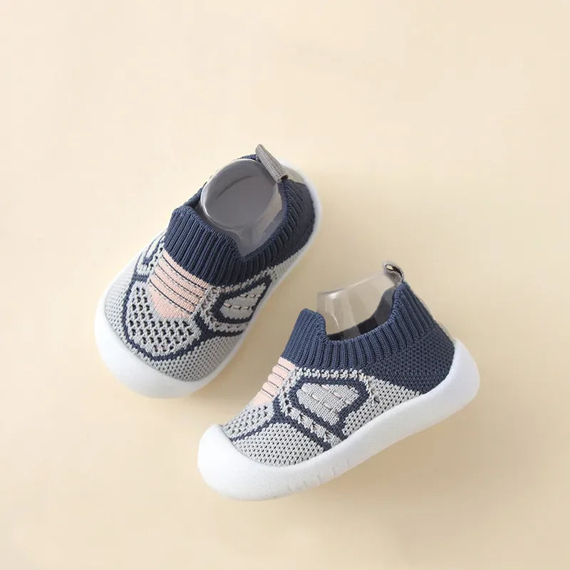 Baby Shoes Anti-Slip Breathable Infant Crib Floor Socks with Rubber