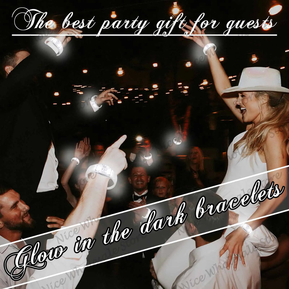 20-100PCS Music&Sound Activated Led Bracelet Light up Bracelets Glow in the Dark Bracelets for Wedding Party Concert Favors