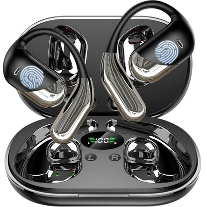 144 Languages AI Translation Earbuds,Bluetooth 6.1 Headphones Translator,Smart Mode Touch Screen Real-Time Earphones Fit Work