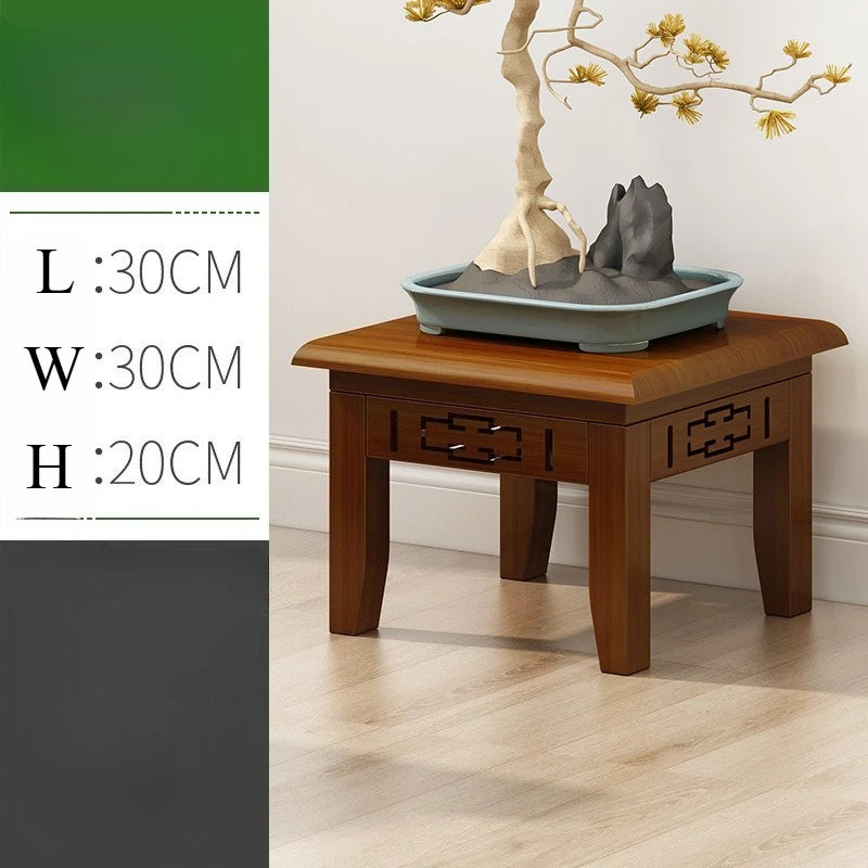 Balcony Floor Standing Bonsai Base, Living Room Sofa Side Indoor Office Plant Shelf Chinese Display Stands