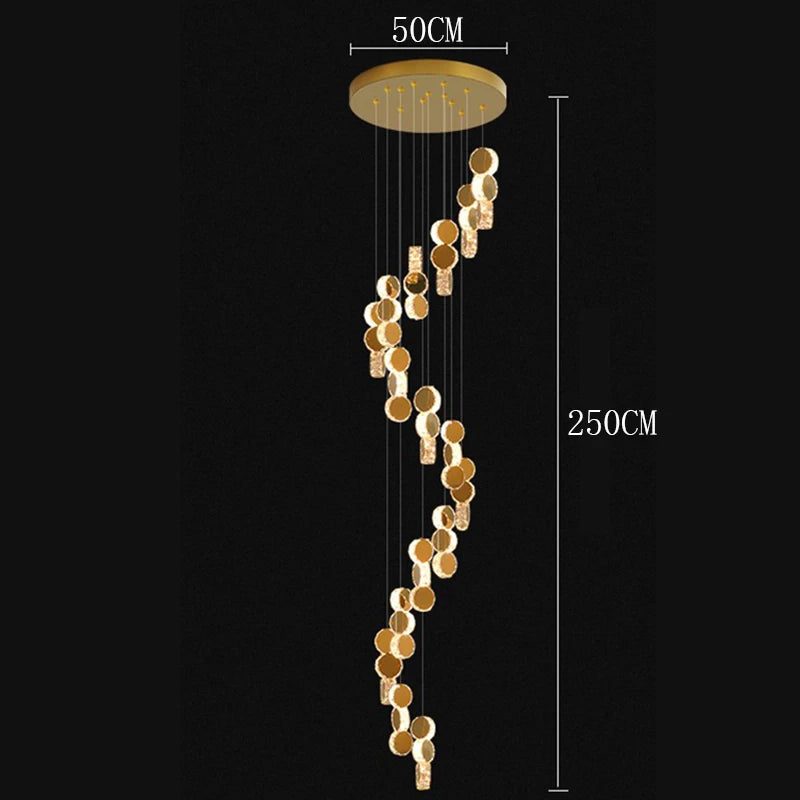 Modern Crystal stair chandelier lights indoor lighting Ceiling lamp hanging light led Chandeliers for living room indoor lightin