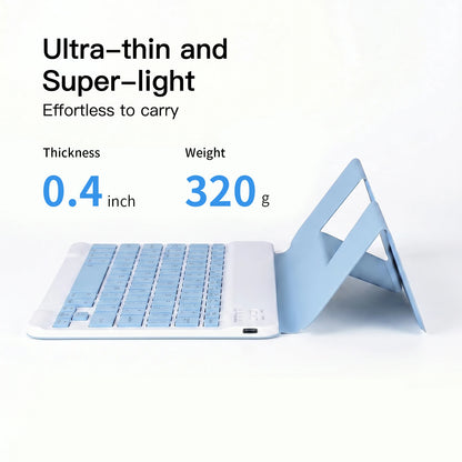 Ultra Slim Bluetooth Keyboard with Built-in Stand for iPad 10th/9th Gen, iPad Air, iPad Pro, iPhone, Android Tablets & More – Portable Wireless Keyboard for Travel, Office, School – Compatible with Most Bluetooth Devices