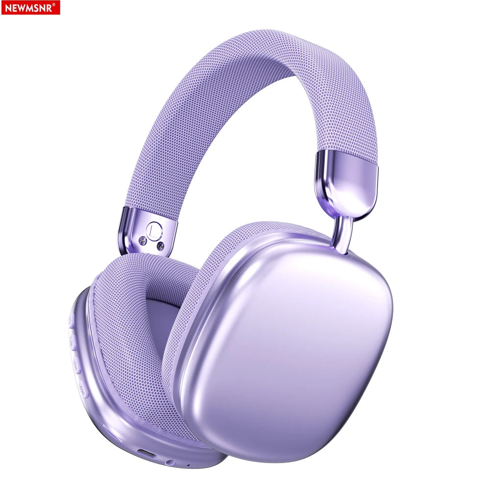 Original 9D Surround Sound Headsets Metal Wireless Bluetooth Headphones with HD Mic Noise Reduction Gaming Earphones for iPhone