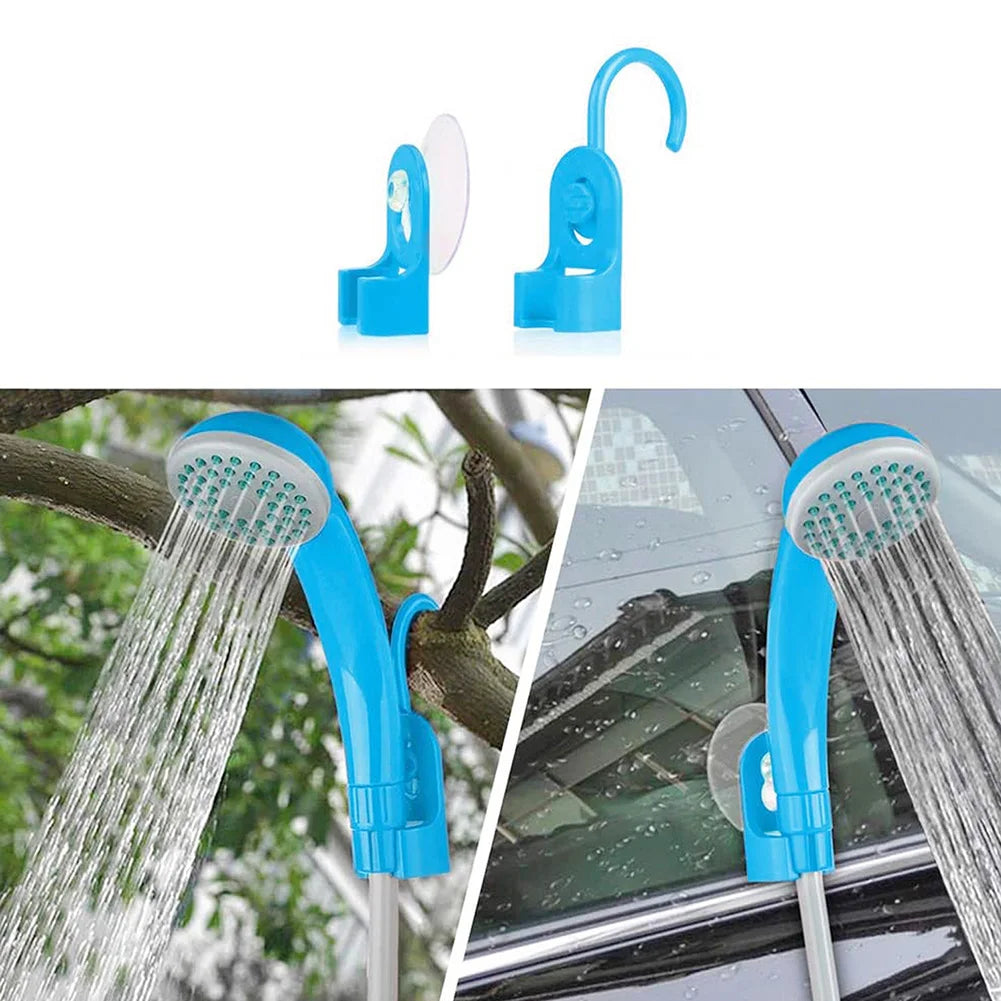 Portable Camping Shower Outdoor Camping Shower Pump Rechargeable Shower Head Outdoor Camping Equipment Hiking Traveling Supplies