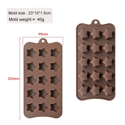 DIY five-pointed star silicone mold candy and chocolate mold clay and gypsum resin mold baking tools