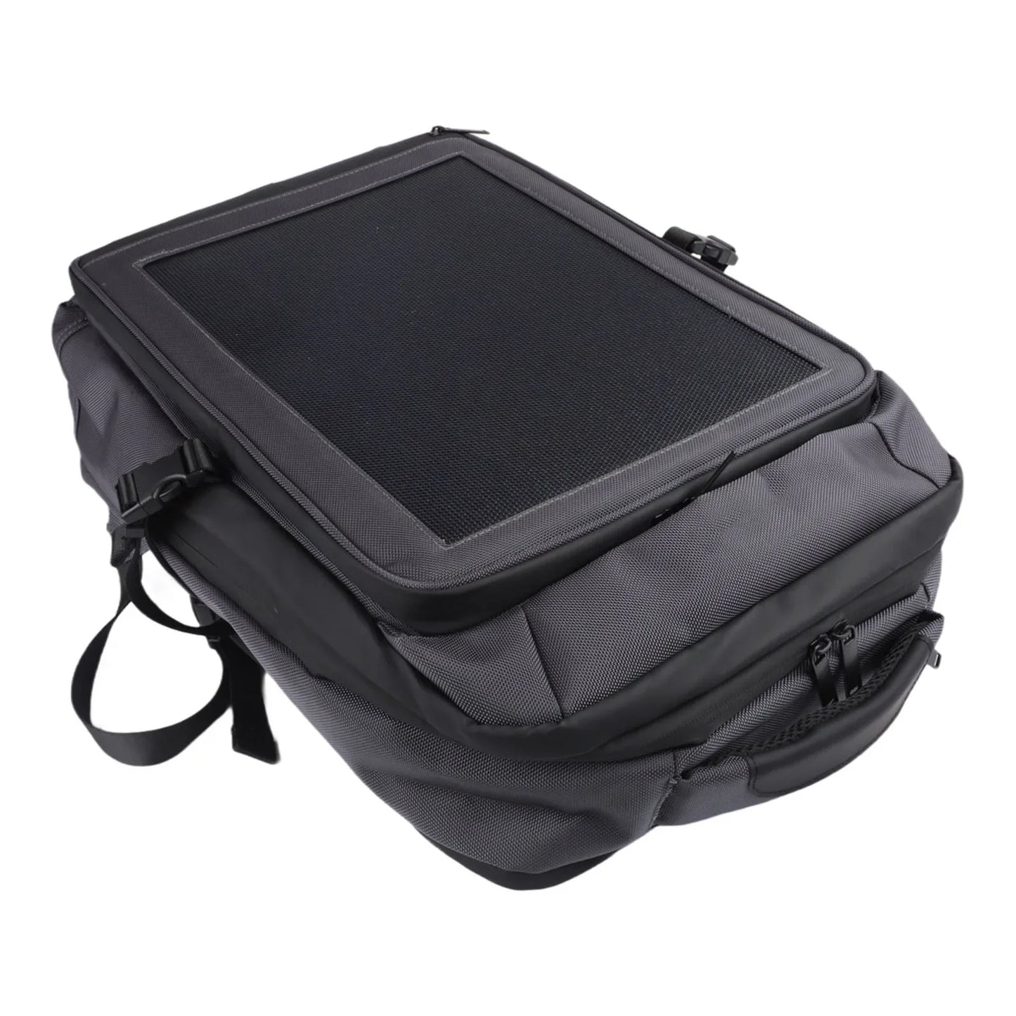 Stylish Solar Powered Bag Charging Backpack Lightweight Outdoor Backpack Dark Gray Solar Charging Backpack 35L Capacity