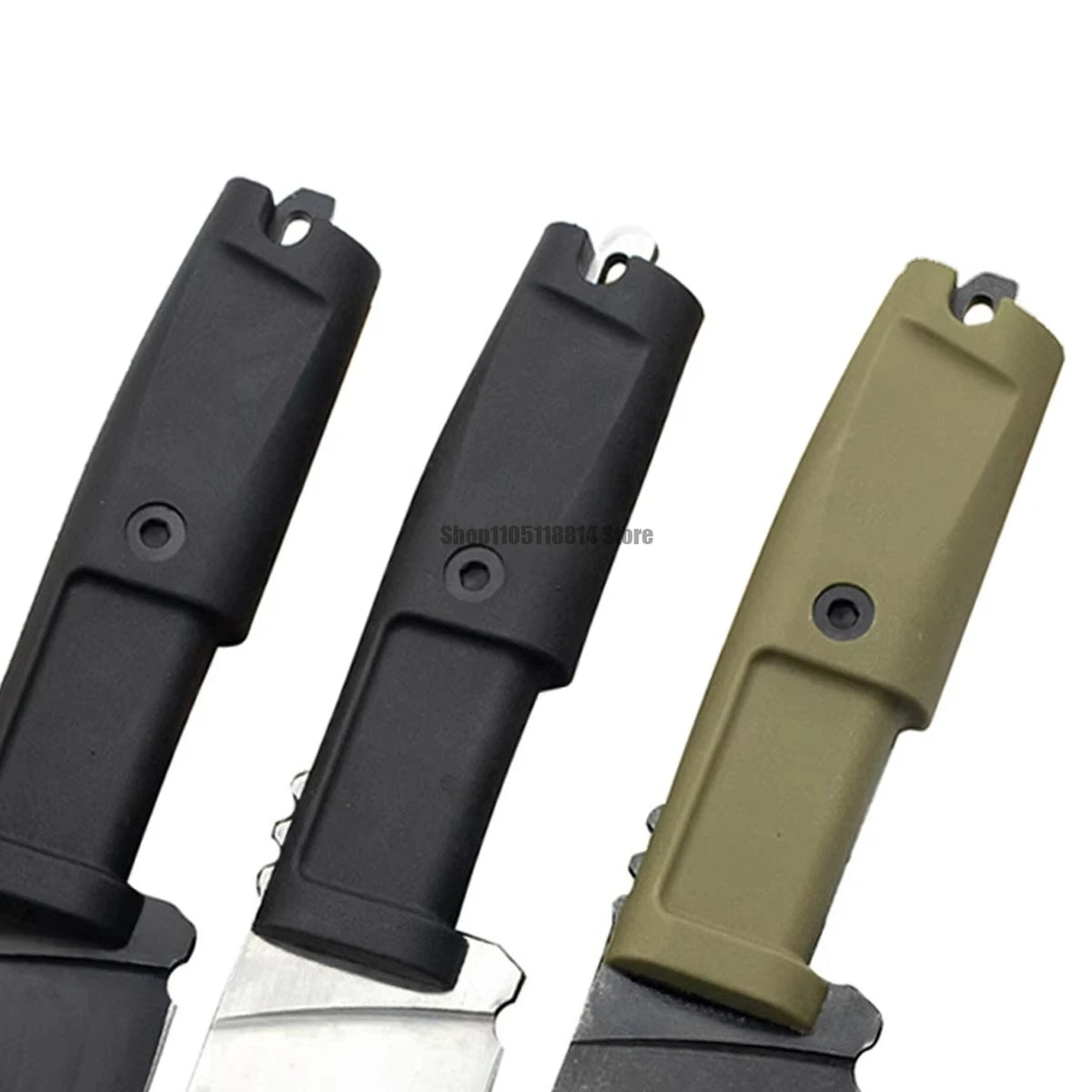 Camping Knife with Straight Steel Blade, G10 Handle, Anti-Slip Rubber, Stainless Steel