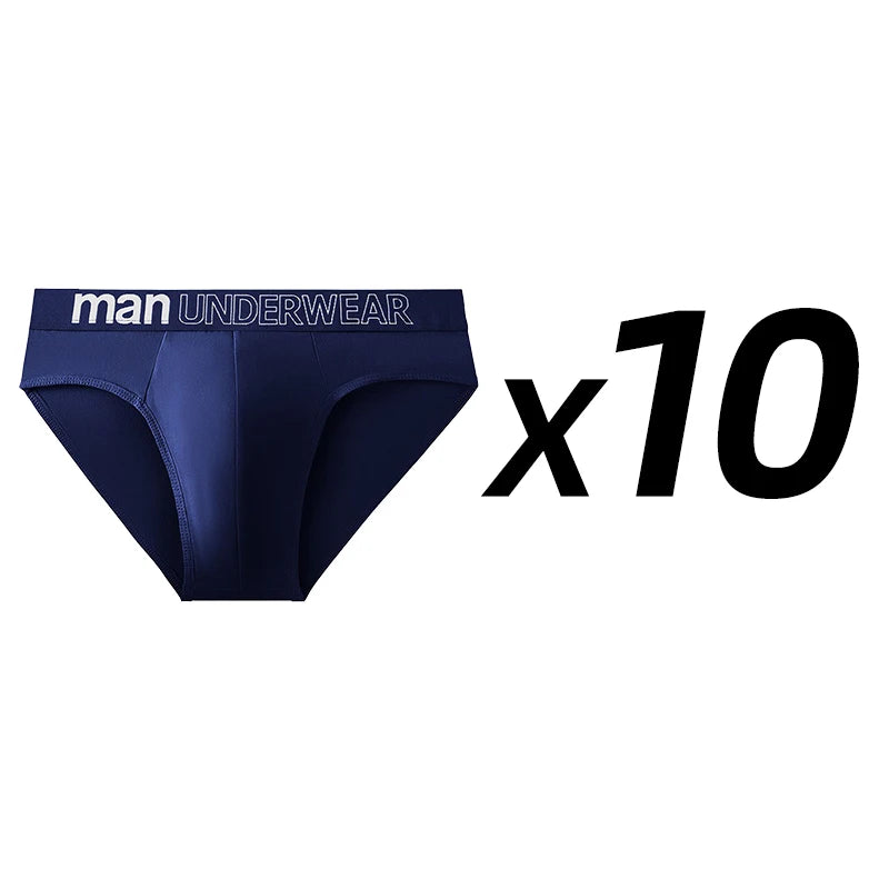 10 Pcs/Lot Men's Briefs Underwear Letter Comfortable Panties Shorts Sexy Boxer Shorts  Gifts for Man Underpants