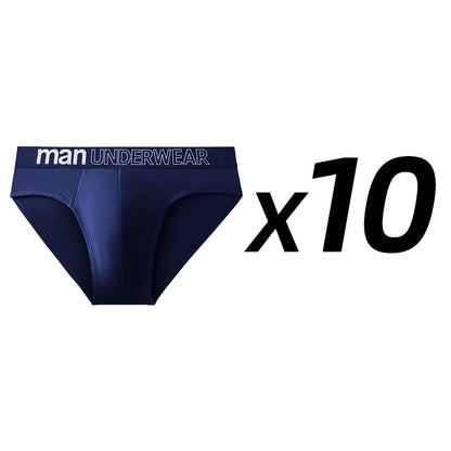 10 Pcs/Lot Men's Briefs Underwear Letter Comfortable Panties Shorts Sexy Boxer Shorts  Gifts for Man Underpants