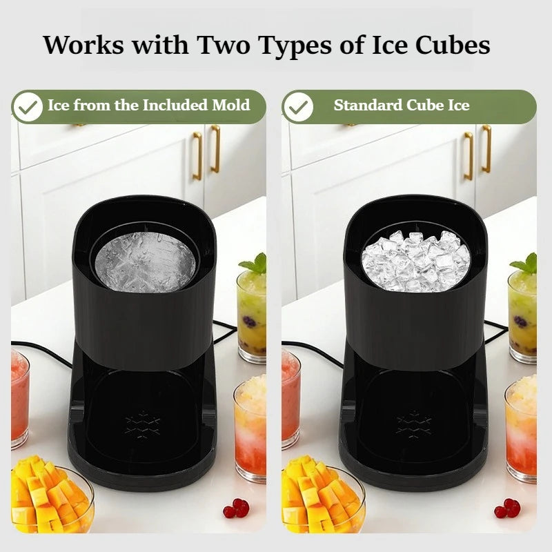 Foldable Electric Ice Shaver Adjustable 2-Speed Snow Cone Making Machine