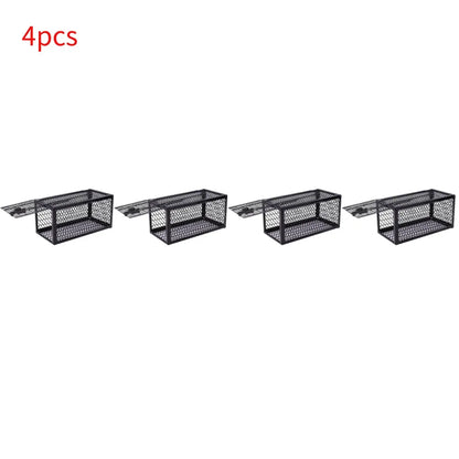 Self-locking Trap Catcher Mouse Rat Bait Mice Live Box Mice Trap Cage Reusable Catch Rat Implement Trap Rat Cage Iron Cage