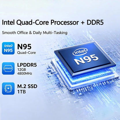 2025 New 8 Inch Oushedi Mini Laptop Intel N95 Quad Core Touch Screen Slim Portable Windows 11 Pro Notebook For Student Office
