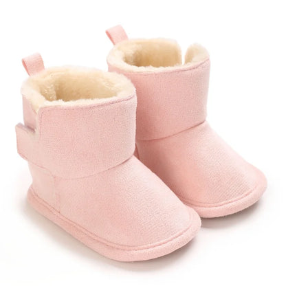Winter Warm Snow Boots, Soft Sole Velcro Footwear, Baby Learning Walk Shoes for Newborn Infants 0-18M