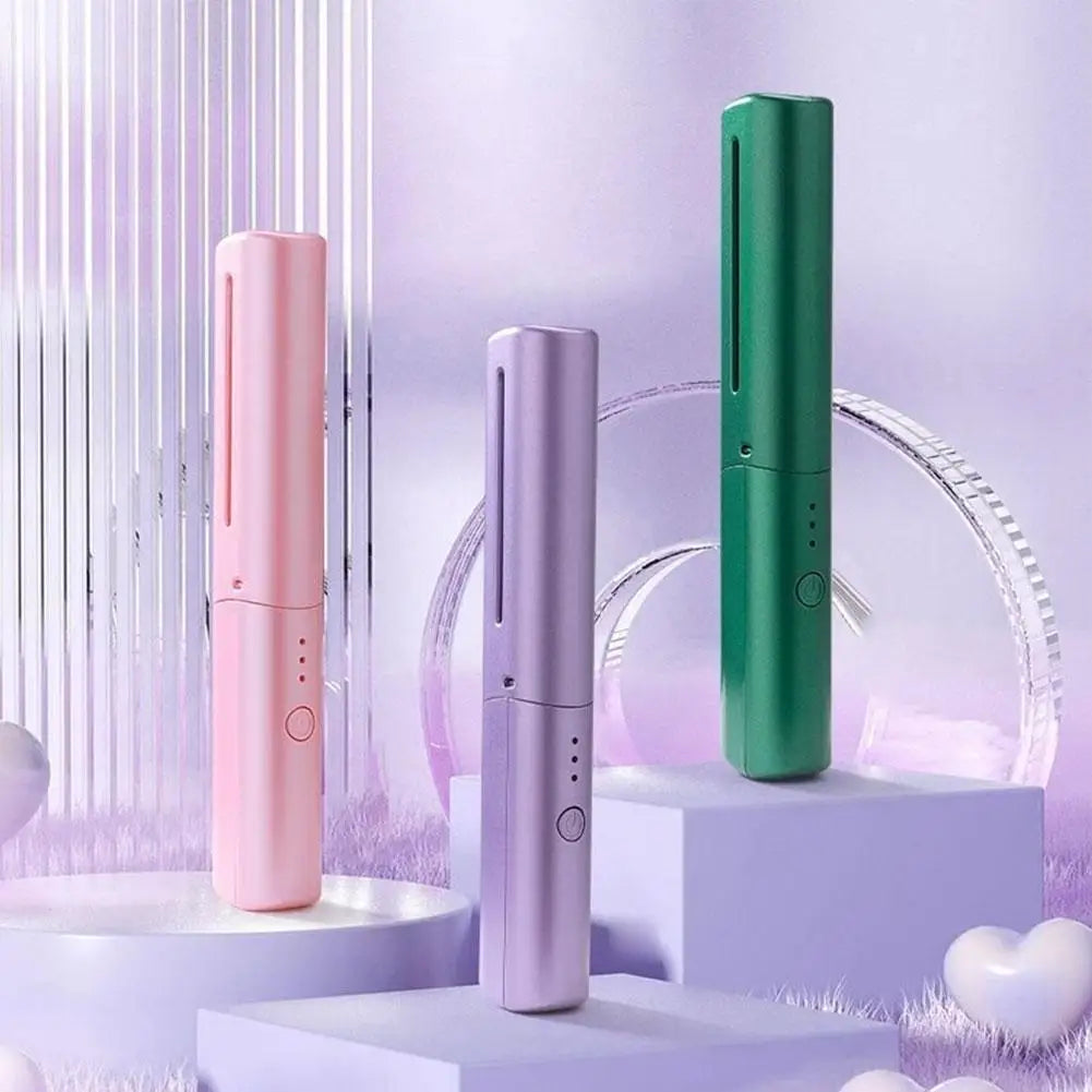 Mini Wireless Hair Straightener - Rechargeable, Negative Ion,Quick Heated, Multifunctional Hair Straightener Curler Styling Tool