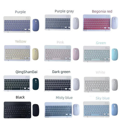 with Bluetooth Keyboard Mouse for Oukitel RT8 RT7 RT6 RT3 RT10 78Key Rechargeable Wireless 10inch Keyboard Mice Set Combo