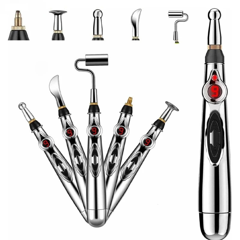 5 in 1 Electronic Acupuncture Pen Meridian Energy Pulse Massage Pen Acupoint Stimulation Pain Relief Muscle Relaxation Portable