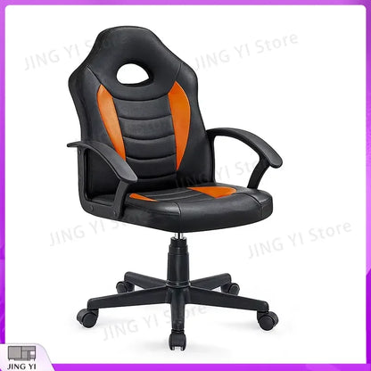 Ergonomic Gaming Chair with LED Lights Blue PU Leather Reclining Computer Game Chair Adjustable Height Racing Style Office