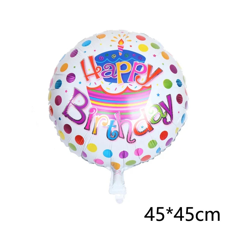 Happy Birthday Cake Theme Balloons Birthday Party Matte ice cream candy Baby Shower Decors Foil Balloon