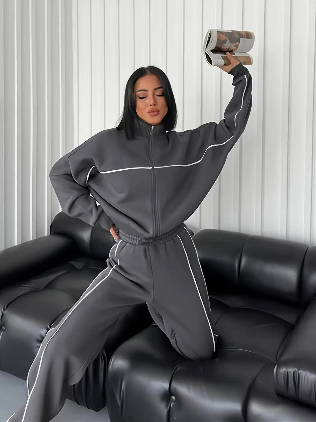 New Cross-Border European American Casual Set: Long-Sleeve