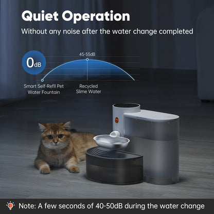 Petgravity Stainless Steel Bowl Pet Intelligent Pouring Water Dispenser Automatically Purifies The Wireless Drinking Bowl For Cats