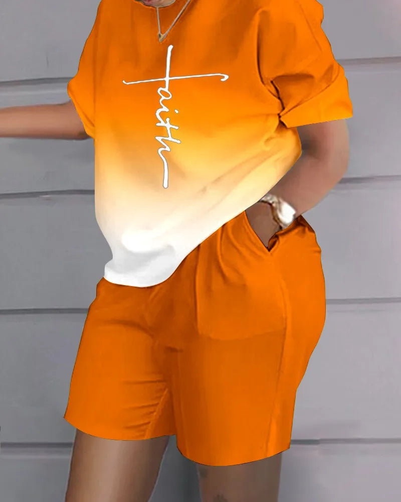 Sexy Women T-shirt Blouses 2 Piece Sets Suit Letter O-neck Backless Tops Pencil Long Pants Set Casual 2 Piece Sets Woman Clothes