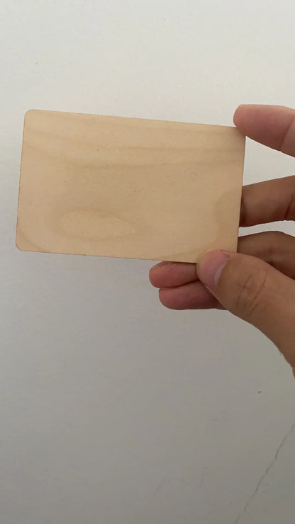 1pcs  12 colors wood 13.56mhz NFC Blank Bamboo black walnut cherry beech Wooden Membership Card NFC Contactless Business Card