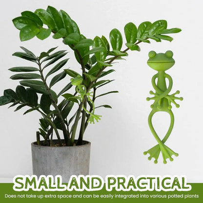 6 pieces, 3 pieces, and 1 piece of green frog plant support and fixture, suitable for indoor and outdoor garden stem growth plan