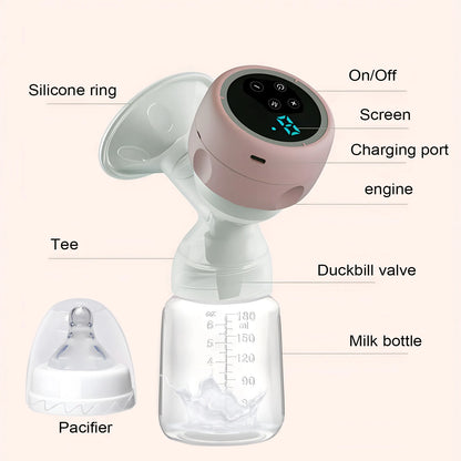 Electric Breast Pump Silent Intelligent Integrated Breastmilk Pump Massage Painless High Suction Breast Milk Bottle Breast Pump