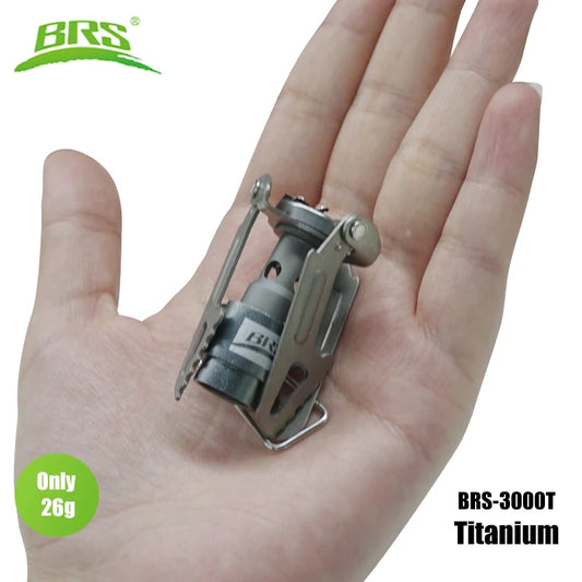 BRS Outdoor Gas Stove Mini Camping Gas Burner 25g Ultralight Titanium