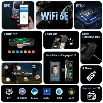 Ulefone Armor 33 Pro 5G Rugged Phone 25500 mAh 512GB ROM 120Hz 6.59”3.4" Rear Screen NFC Android Smartphone