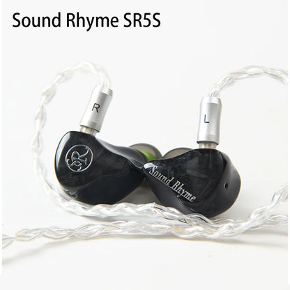 Newest Sound Rhyme SR5S HI-FI Earphones 4BA+1 Dynamic Driver Hybrid Upgrade Headset Earbuds Wired In-ear Earphones IEMs