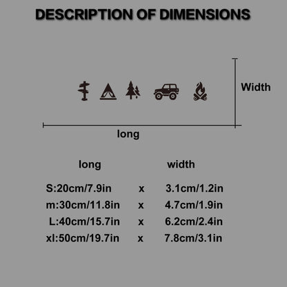 Camping Icons Outdoor Campfire Hiking Die Cut Vinyl Decal Sticker For Car Truck Motorcycle Window Bumper Wall Home Office Decor