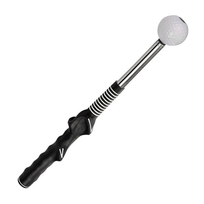 Retractable Golf Swing Training Aid Portable Grip  with Click Feedback for Golf Practice & Training