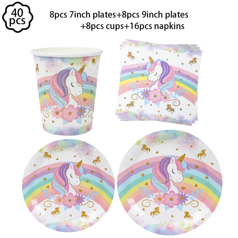 Rainbow Unicorn Balloon Unicorn Party Decor Supplies Unicorn Birthday Party Decoration Baby Shower Kids Girls Birthday Decor