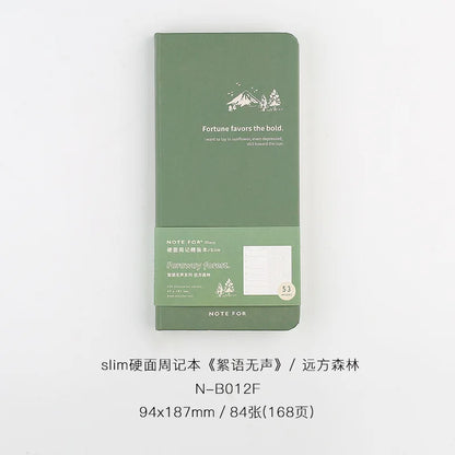 Kawai Self Filled Weekly Diary Notebook Silent Literary Forest Style Fresh Retro Slim Weekly Plan Book Office School Supplies