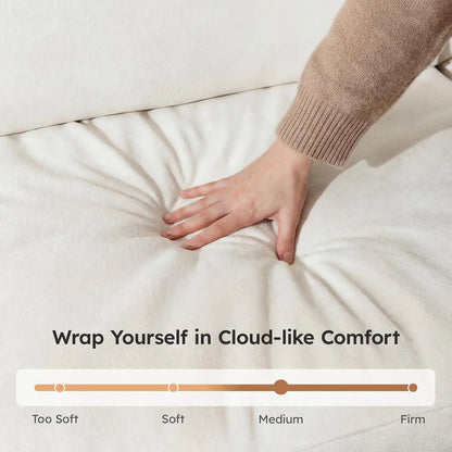 Oversized Modular Sectional Sofa, Boneless Cloud Couch with L-Shaped Chaise, Upholstered Deep Seat Comfy Couch for, Custom