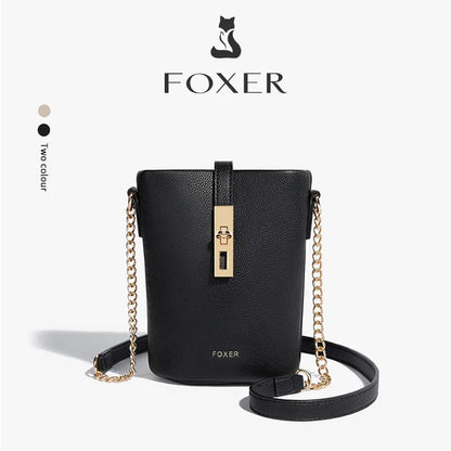 FOXER Brand Chic Mini Cellphone Bag Women's Shoulder Bag PU Leather Fashion Girl's Travel Small Crossbody Bag Purse