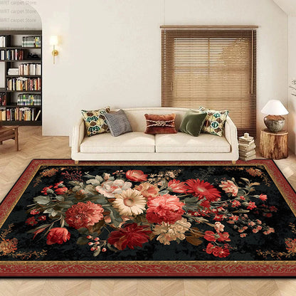 Nordic Luxury Floral Living Room Carpet Decoration Home Fluffy Washable Rug for Bedroom 200x300 Customizable Soft Floor Mats