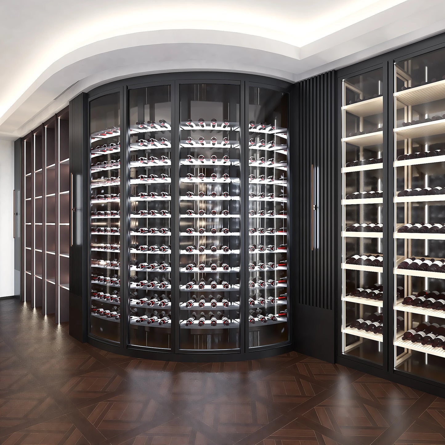 Top Sell Wine Fridge Chiller Split Type Cooling Unit System Wine Cabinet Multiple Temperature Zone Smart Wine Cooler