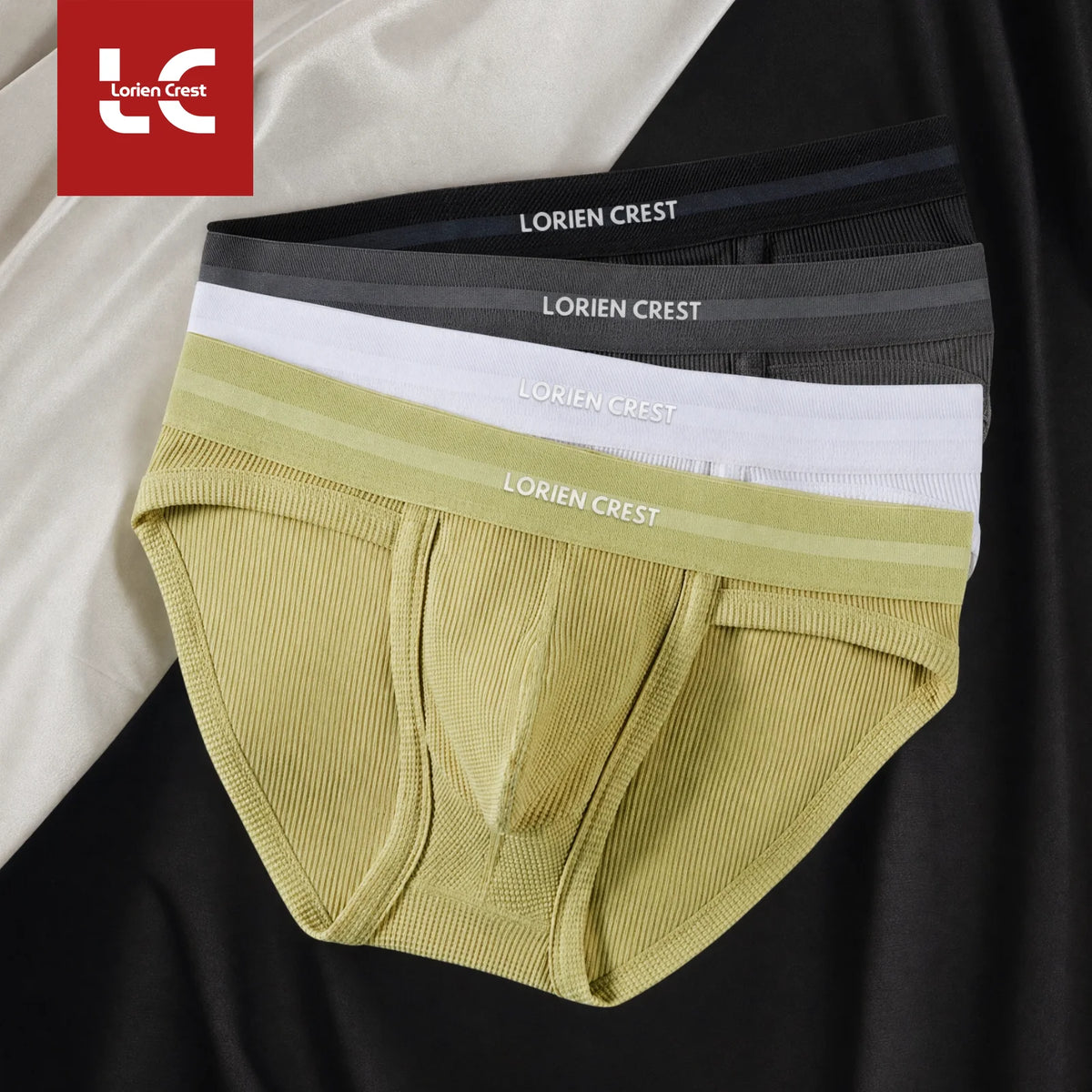 3pcs Sexy Men Waffle Cotton Briefs with Raised Bag Support Pouch With Hole U Spacious Separate Crotch Breathable Anti-sweat