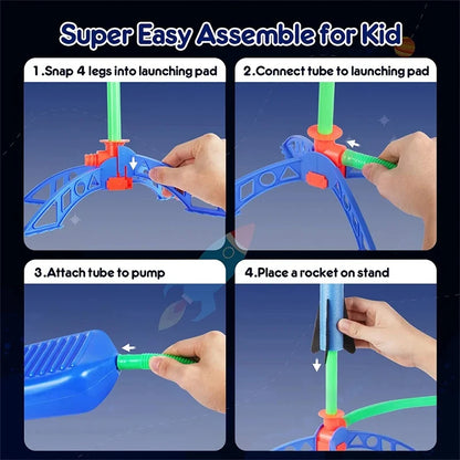 Flying Rocket Launch Cannon Foot Stepping Soaring Rocket Foot Stepping Toy Outdoor Flying Cannon Foot Stepping Children's Toy