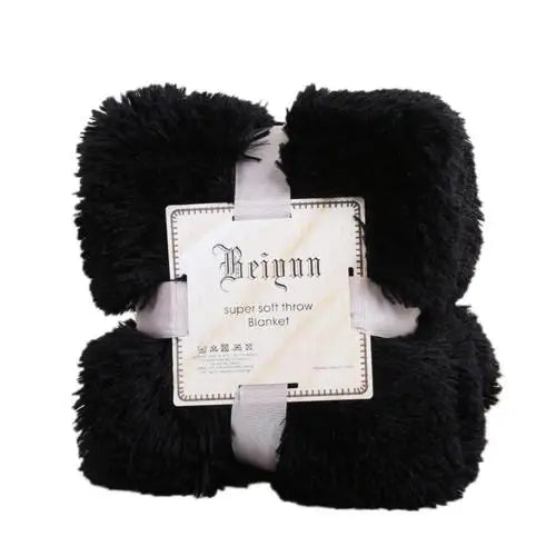 80x120cm Soft Fluffy Shaggy Warm Bed Sofa Bedspread Bedding Sheet Throw Blanket Travel Patchwork Bedspread