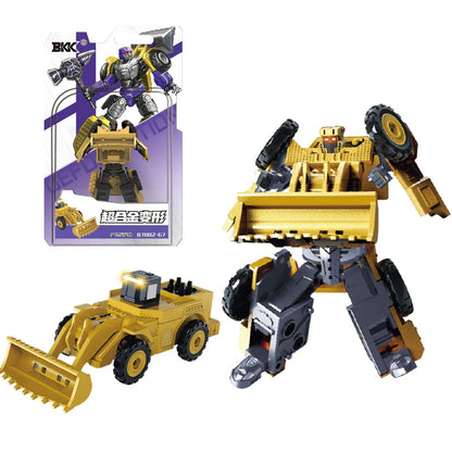 BKK Alloy Deformation Robot Train Engineering Vehicle Dinosaur Green Leather Train Toy