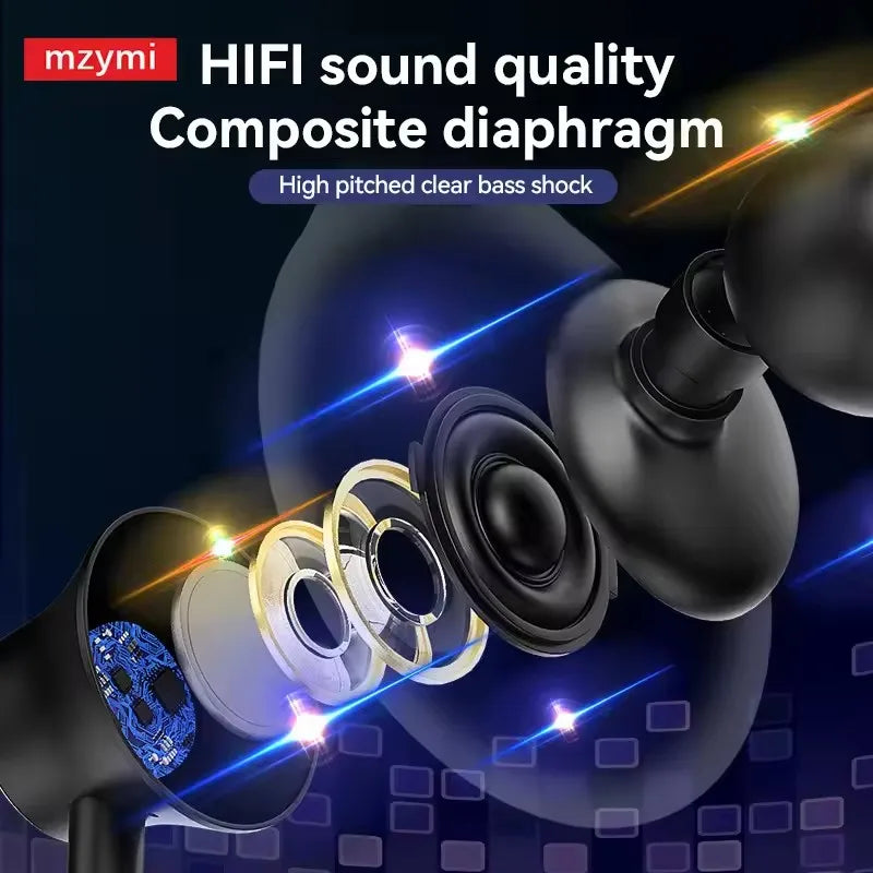 mzymi i35 Neckband Earbuds Bluetooth In Ear Wireless Earphones 9D Sound Sport Headset Waterproof Headphones for XIAOMI With Mic