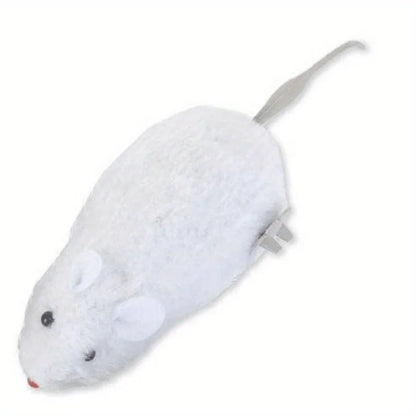 Automatic Swinging Tail Fan Toy for Pets - Battery-Free Interactive Chase Game for Cats & Dogs of All Sizes, Durable Plastic Construction with Safe Motion Activation (Gray/White/Brown)