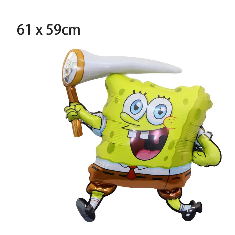 Large SpongeBob & Patrick Star Foil Balloons Cartoon Party Decor Foil Balloons for Kids Birthday Party Decorations Supplies