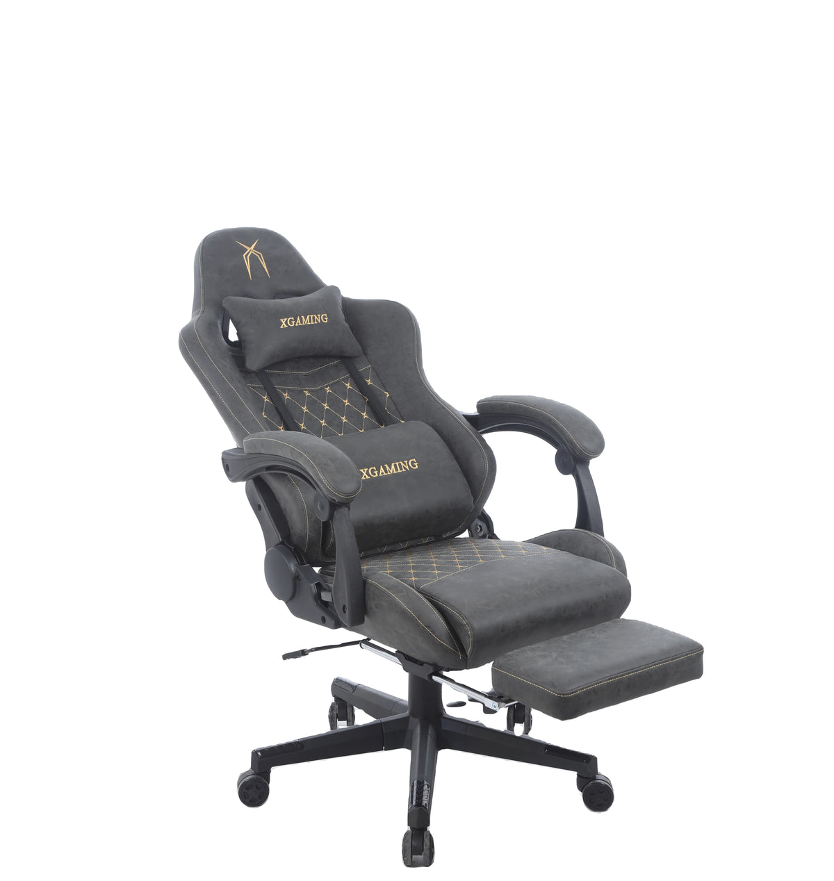 New Design Reclining Gamer Chair with Footrest Brown Gaming Chair