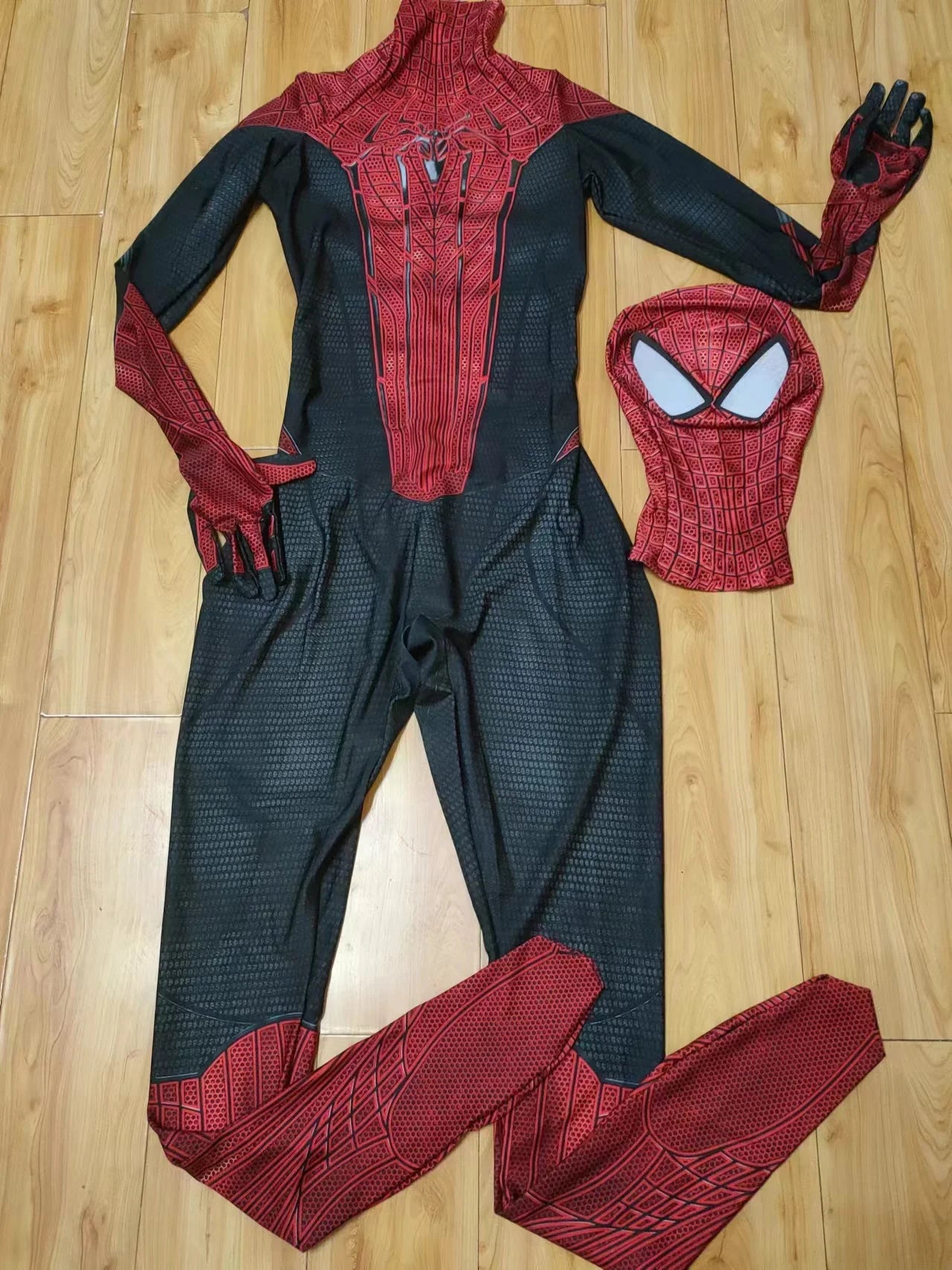 New Style Amazing Cosplay TASM1 Costume Superhero Spandex Zentai Bodysuit Outfits Man Halloween Costume