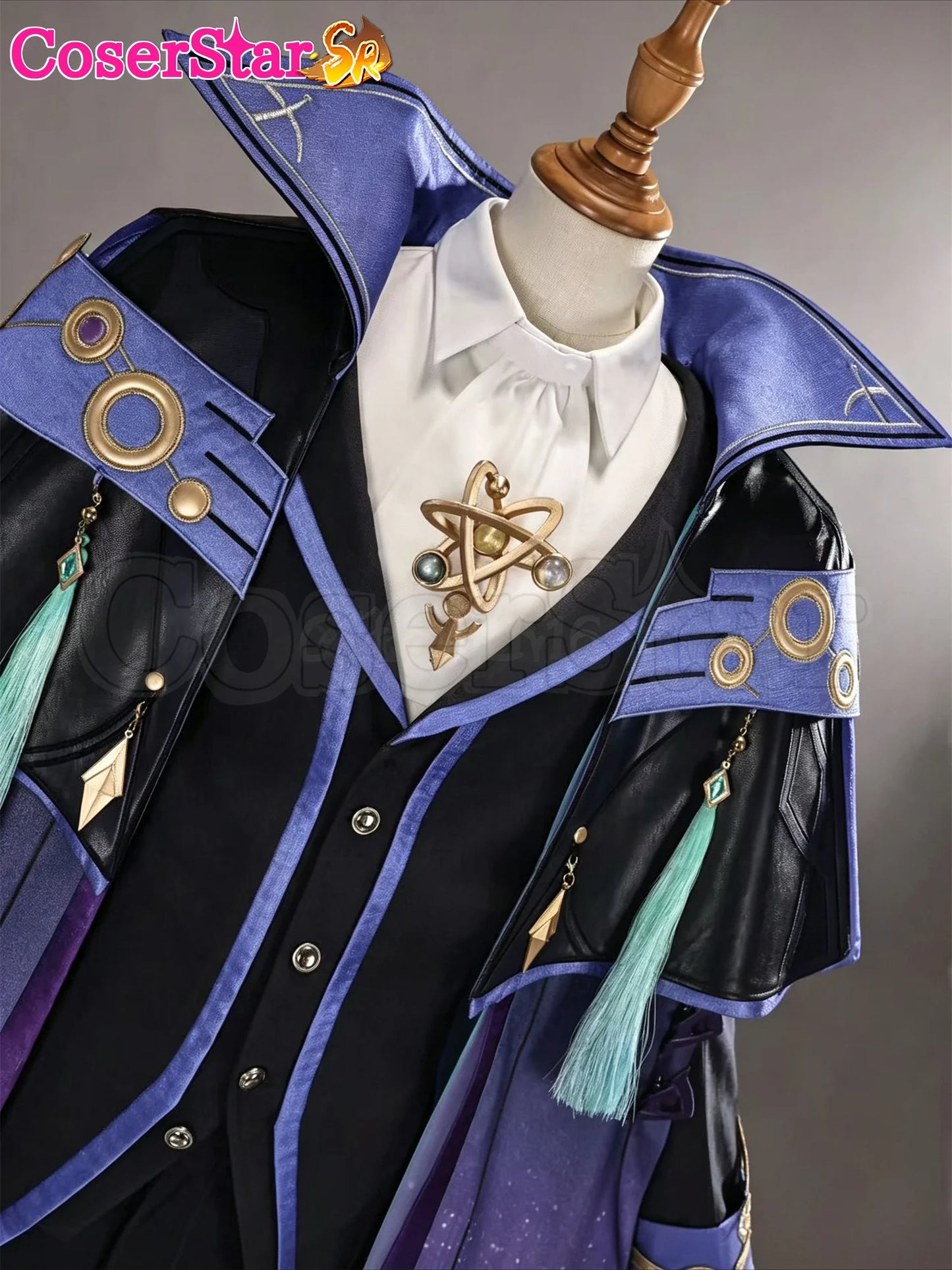 CoserStar-SR GenshinImpact Mitya Cosplay Costume Outfit Carnival Halloween Anime Game Role Play Uniform Wig Shoes
